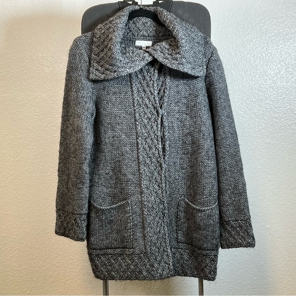 Paola Manfredi Women’s Gray Button-Down Wool Blend Cardigan Size M - Picture 2 of 11